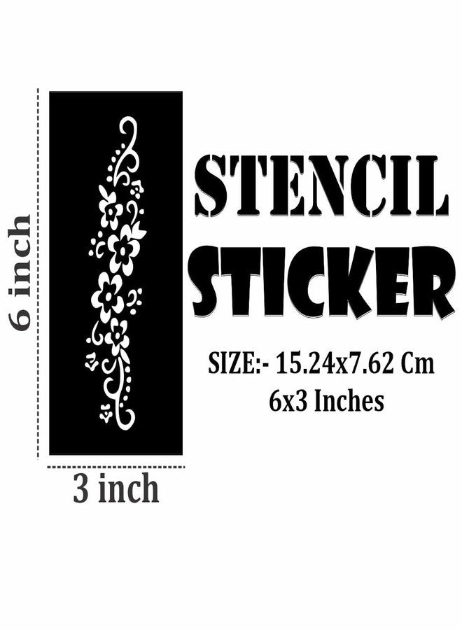 ORDERSHOCK Festive Style Mehndi Stencil Stickers for Quick Décor For Kids & Adults Both Sticker - Image 4